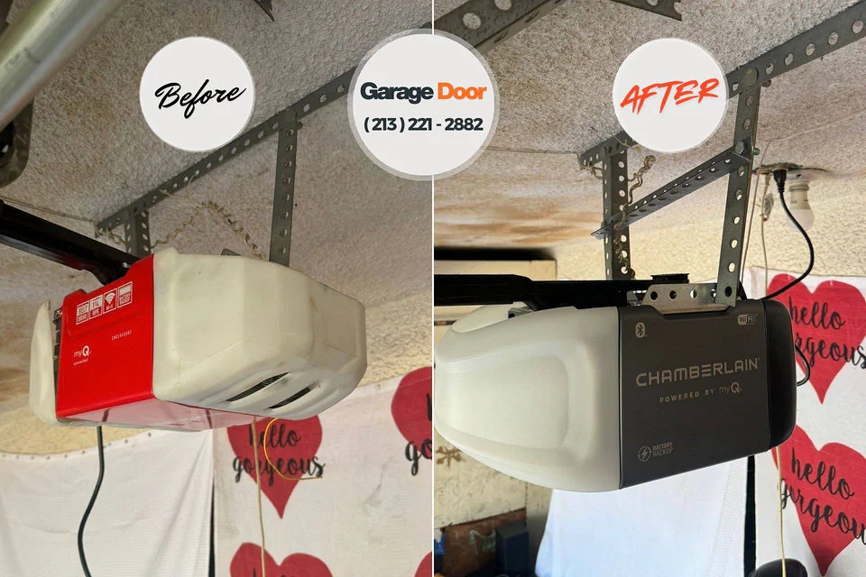 Before and after: garage door repair Orangeburg, SC